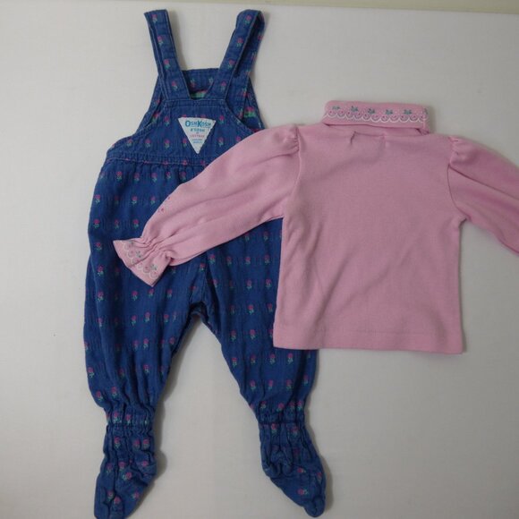 Vintage Oshkosh B'Gosh Overall & Turtleneck Set, Size 3-6 Months - Picture 2 of 4